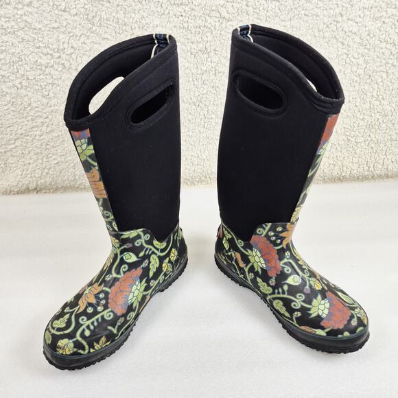 Bogs Classic High Autumn 2 Women’s Size 7 Floral Insulated Pull Up WP Rain Boot - Picture 4 of 7